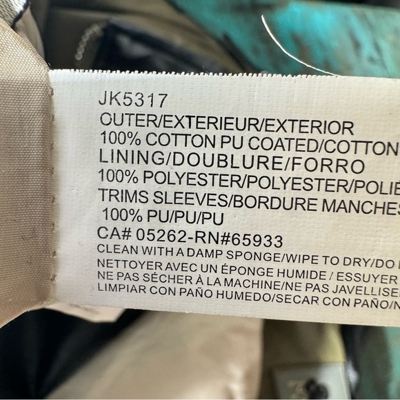 Nicole Benisti Green & Black Faux Leather Moto Biker Jacket Size XL - Picture 9 of 10